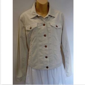 Gap 1969 Corduroy Jacket Button Front Sand Cream